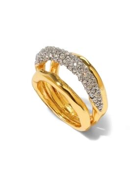 Alexis Bittar Solanales Crystal Orbiting Ring-gold Size 7